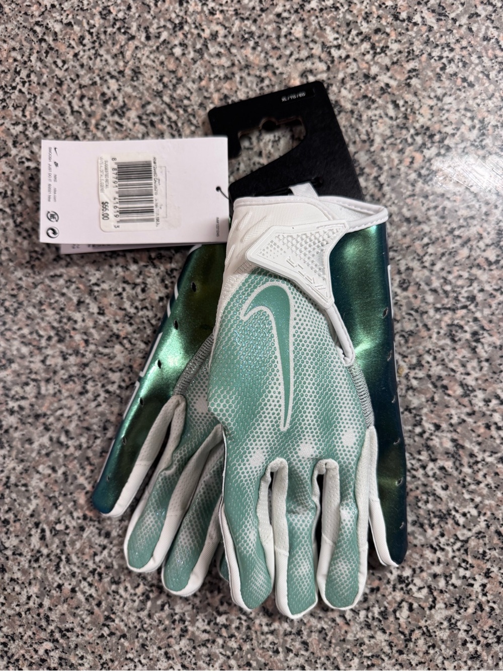 Nike Vapor Jet 7.0 Iridescent Men’s Receiver Gloves Green Extra Large XL New